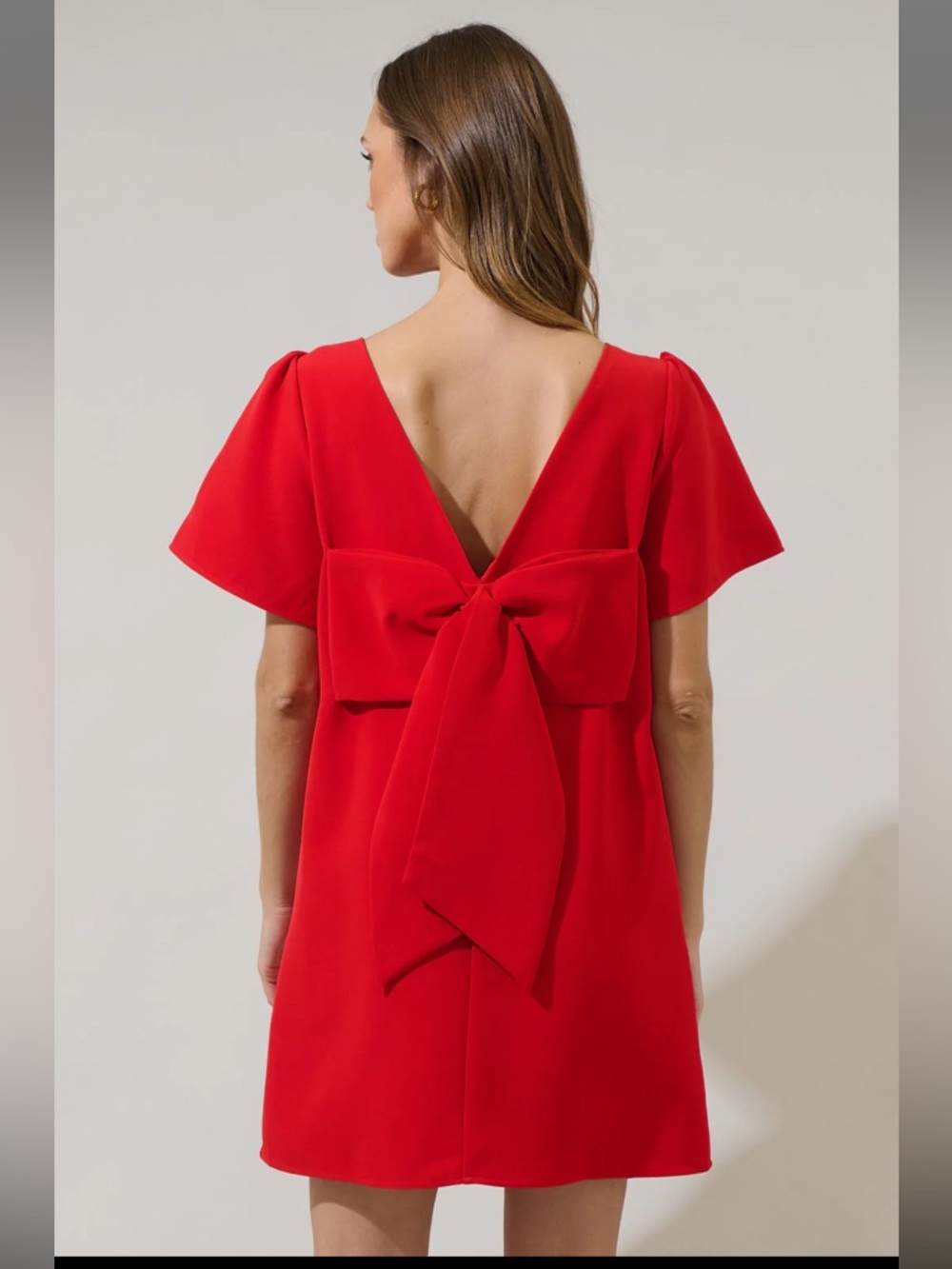 Sugarlips Urania Bow Shift Mini Dress red size 2x